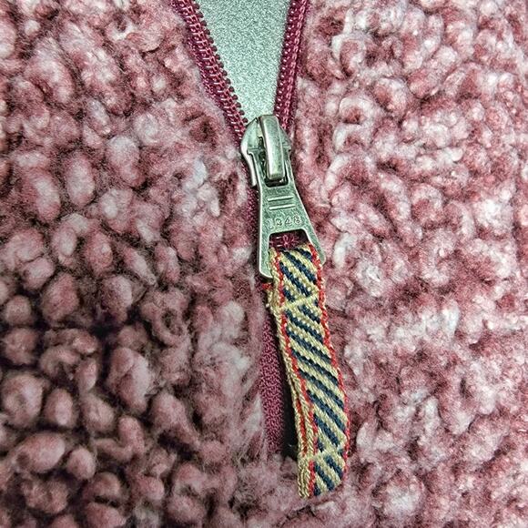 Weatherproof Vintage 1/4 Zip Maroon Teddy Pullover | Women's Medium - Picture 5 of 11